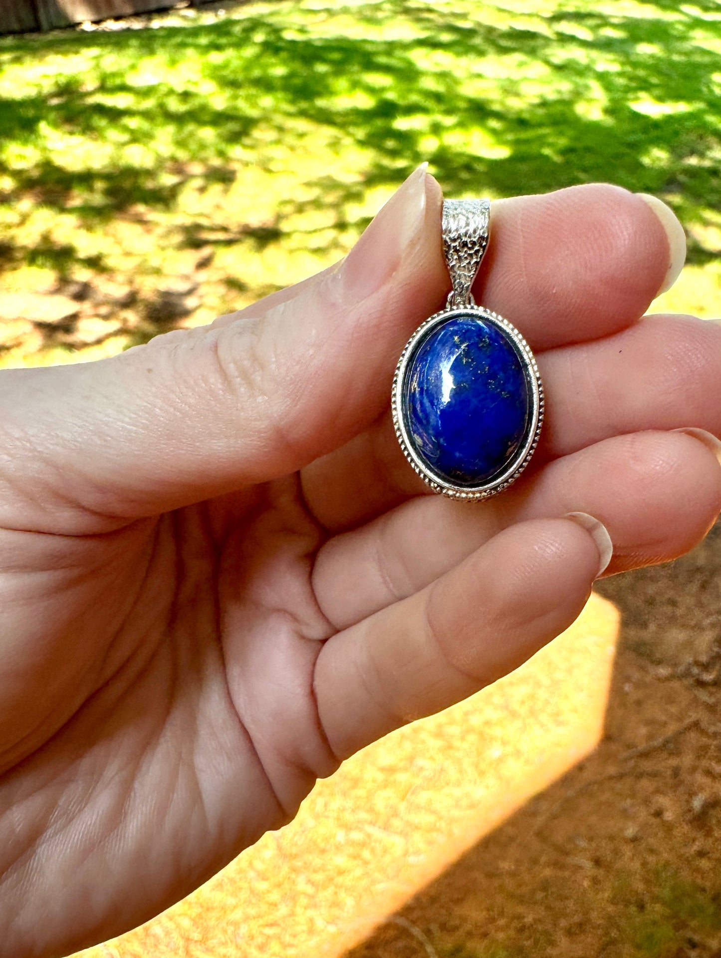 Lapis Lazuli Pendant - Sterling Silver