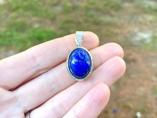 Lapis Lazuli Pendant - Sterling Silver