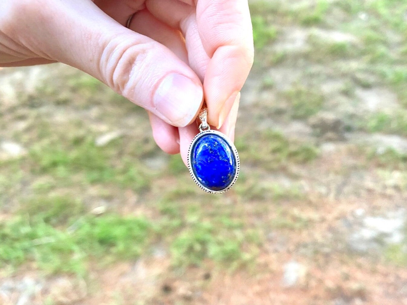 Lapis Lazuli Pendant - Sterling Silver