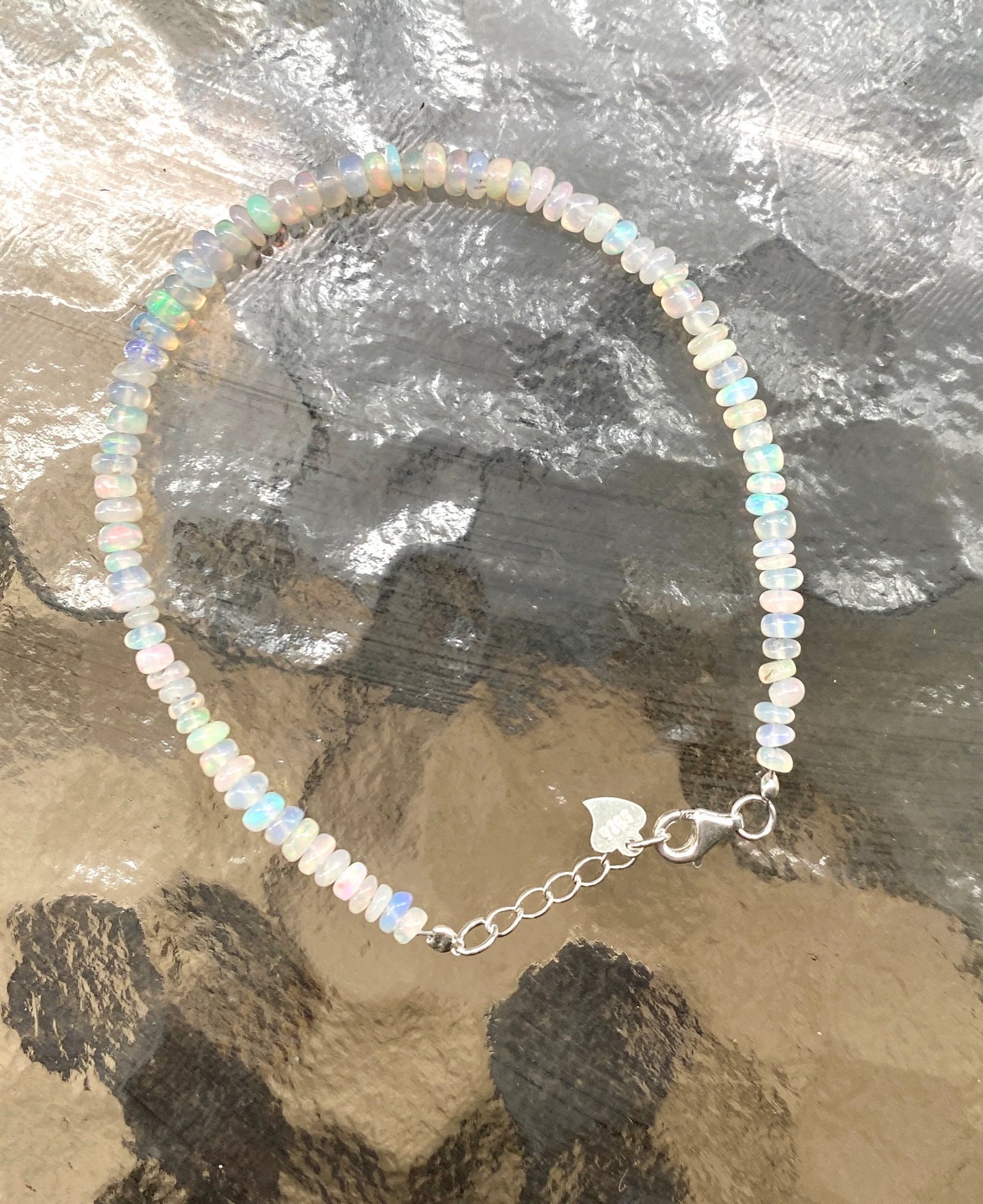 Ethiopian Opal Bracelet with Sterling Silver