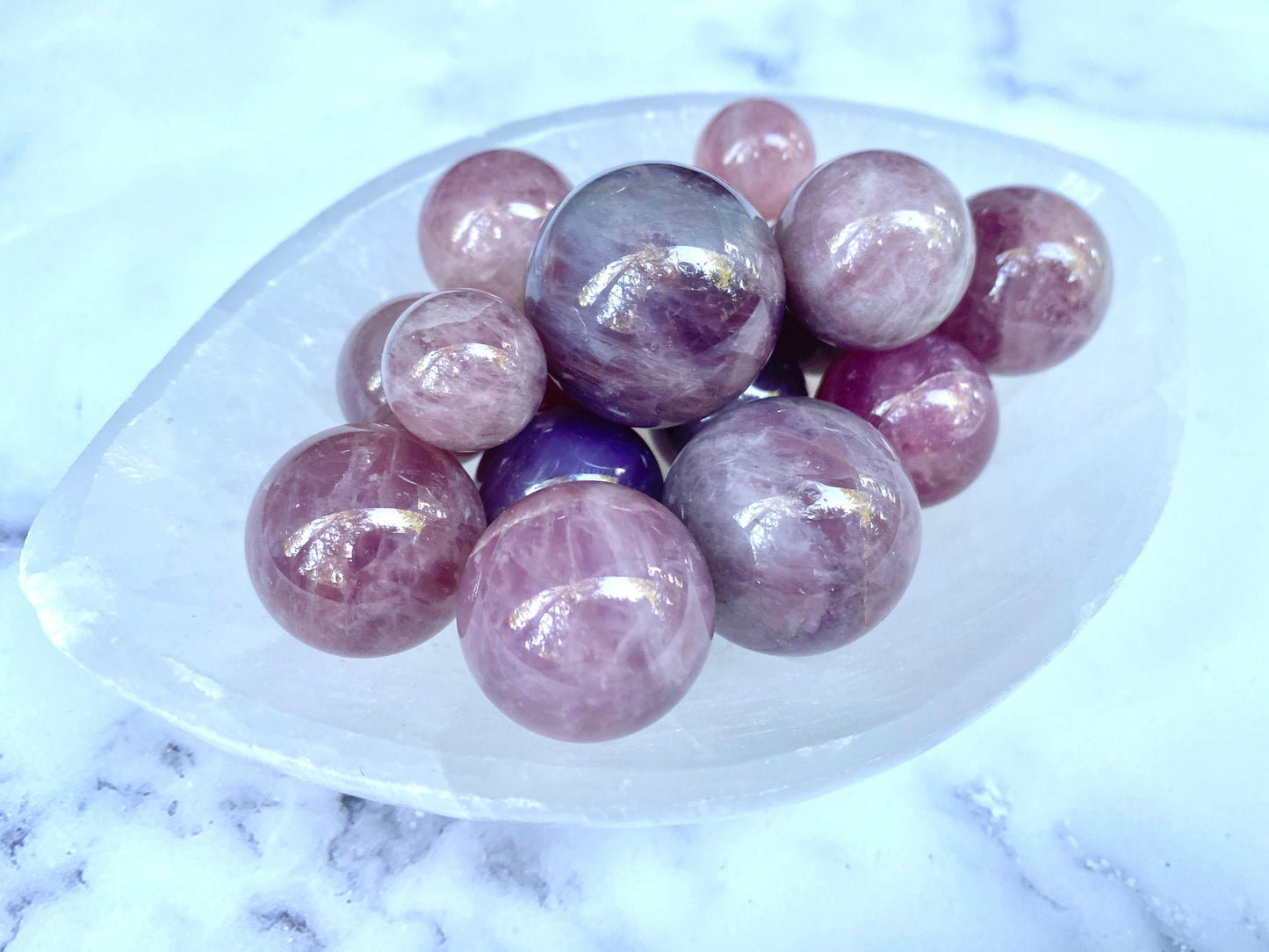 Lavender Rose Quartz (RARE) Mini Sphere - Crystal Ball 15-30mm