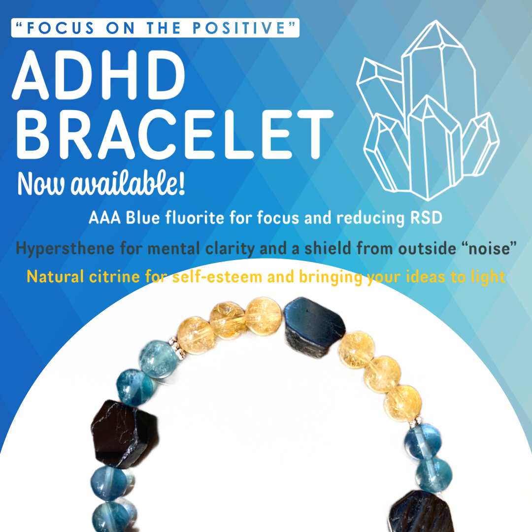 "Work With Your Brain" ADHD Bracelet - Blue Fluorite, Citrine, Hypersthene
